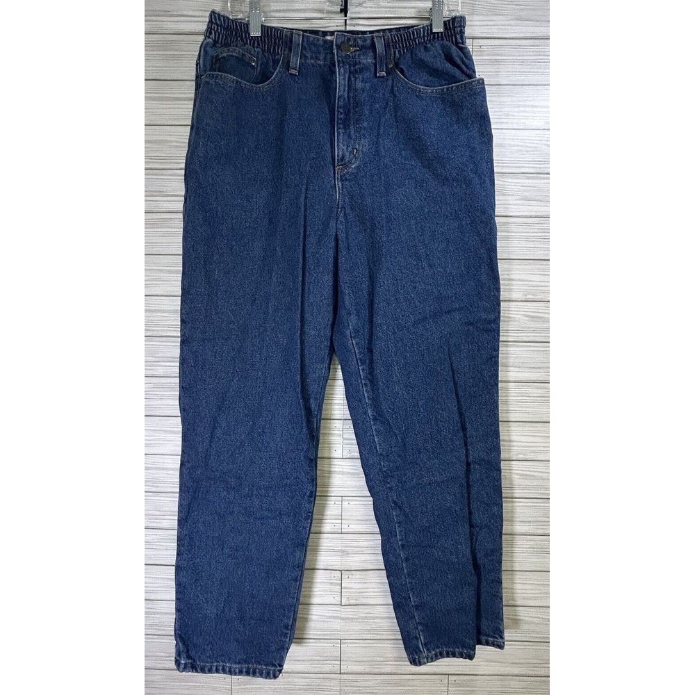 LL Bean Vintage Original Fit/Relaxed Flannel Lined Denim Jeans Women's Sz 12‎